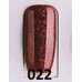 Гель-лак  P&T Professional 022. Рубиново-красный, с вкраплениями мелкой красной мерцающей пыли. Гель-лак с шиммером (Красная шпинель). 8мл